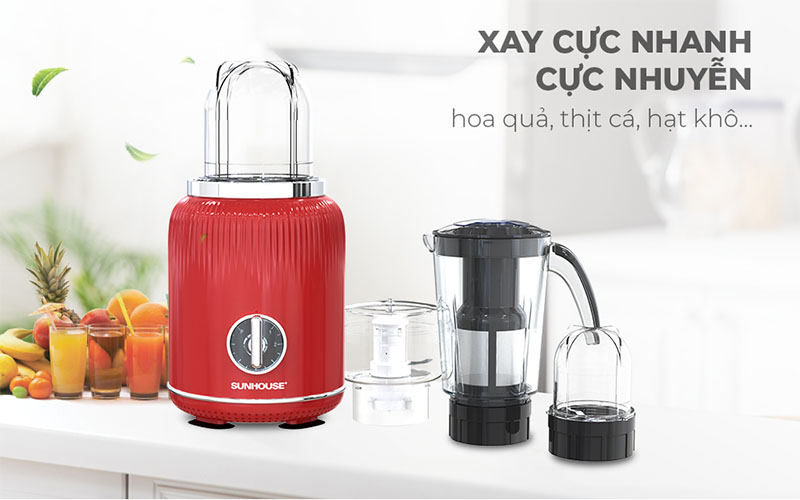 Máy xay sinh tố đa năng Sunhouse SHD5330R - Hàng chính hãng