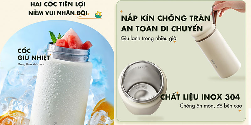 Máy xay sinh tố mini Bear LLJ-E05J1 - Hàng chính hãng
