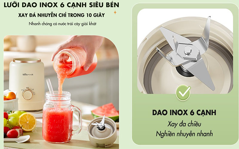 Máy xay sinh tố mini Bear LLJ-E05J1 - Hàng chính hãng