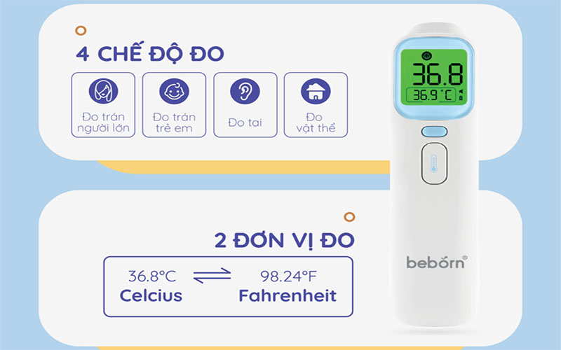 Nhiệt kế hồng ngoại Beborn IT02 AOJ-20A - Hàng chính hãng