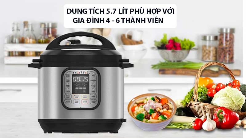 Nồi áp suất điện Instant Pot Duo 60 7-in-1 - Hàng chính hãng