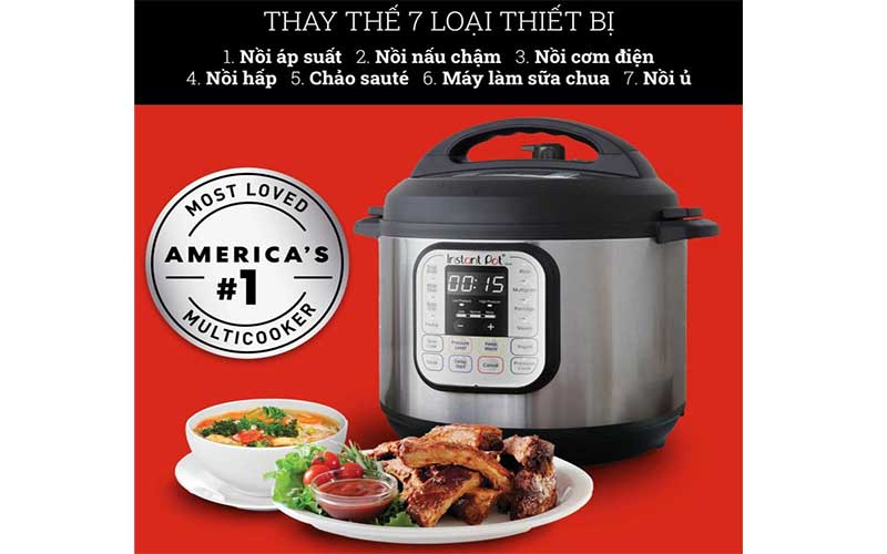 Nồi áp suất điện Instant Pot Duo 60 7-in-1 - Hàng chính hãng