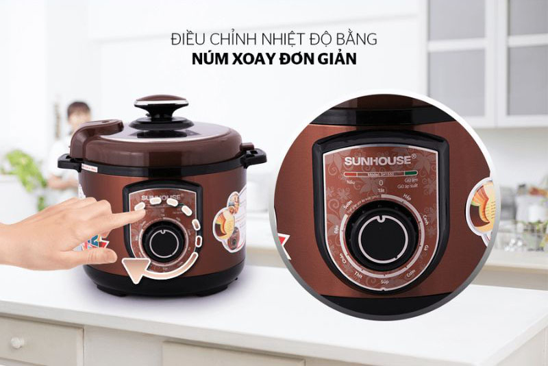 Nồi áp suất điện Sunhouse SH1550 ( 5.0 lít) - Hàng chính hãng