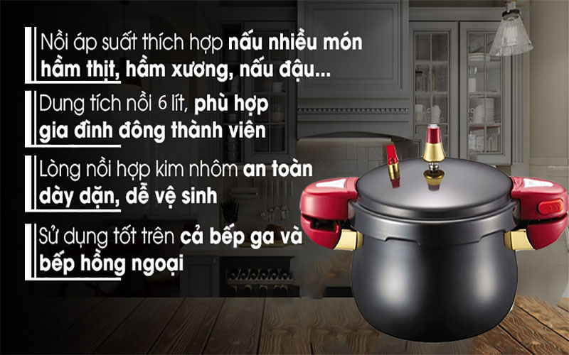 Nồi áp suất nhôm PoongNyun JSPC-24CV - Hàng chính hãng