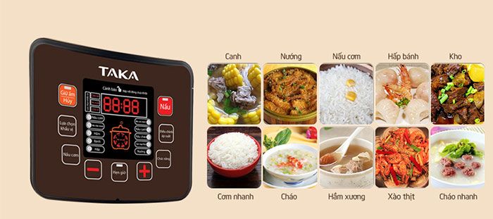 Nồi áp suất Taka NS06C - Dung tích 6 lít - Hàng chính hãng