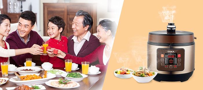 Nồi áp suất Taka NS06C - Dung tích 6 lít - Hàng chính hãng