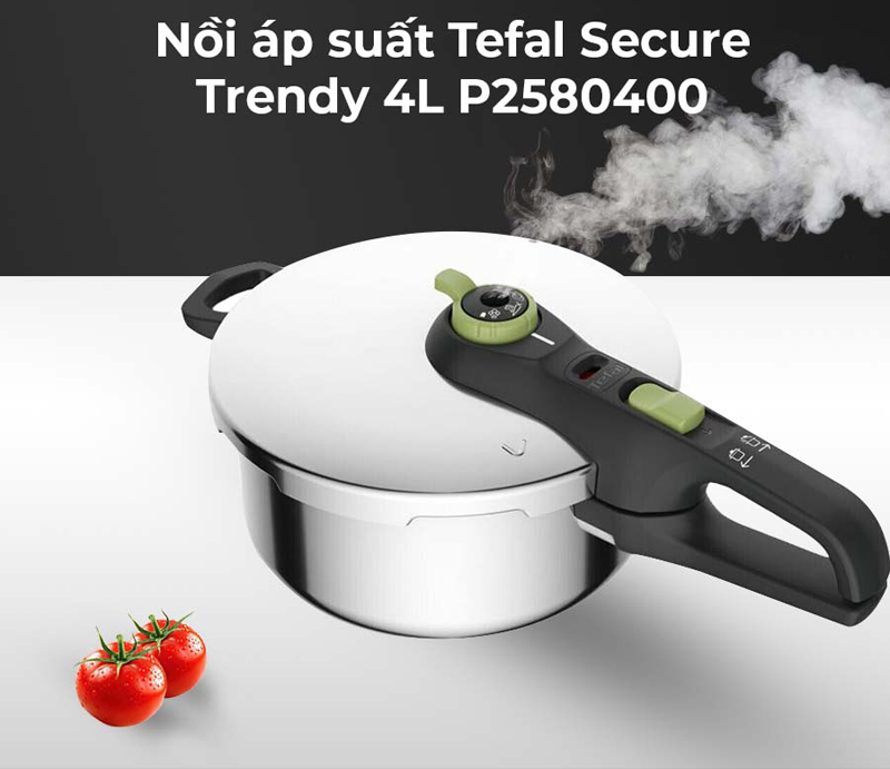 Nồi áp suất inox Tefal Secure Trendy P2580400 - Hàng chính hãng