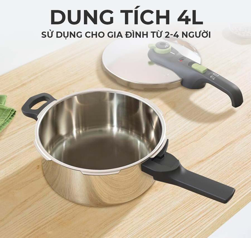 Nồi áp suất inox Tefal Secure Trendy P2580400 - Hàng chính hãng