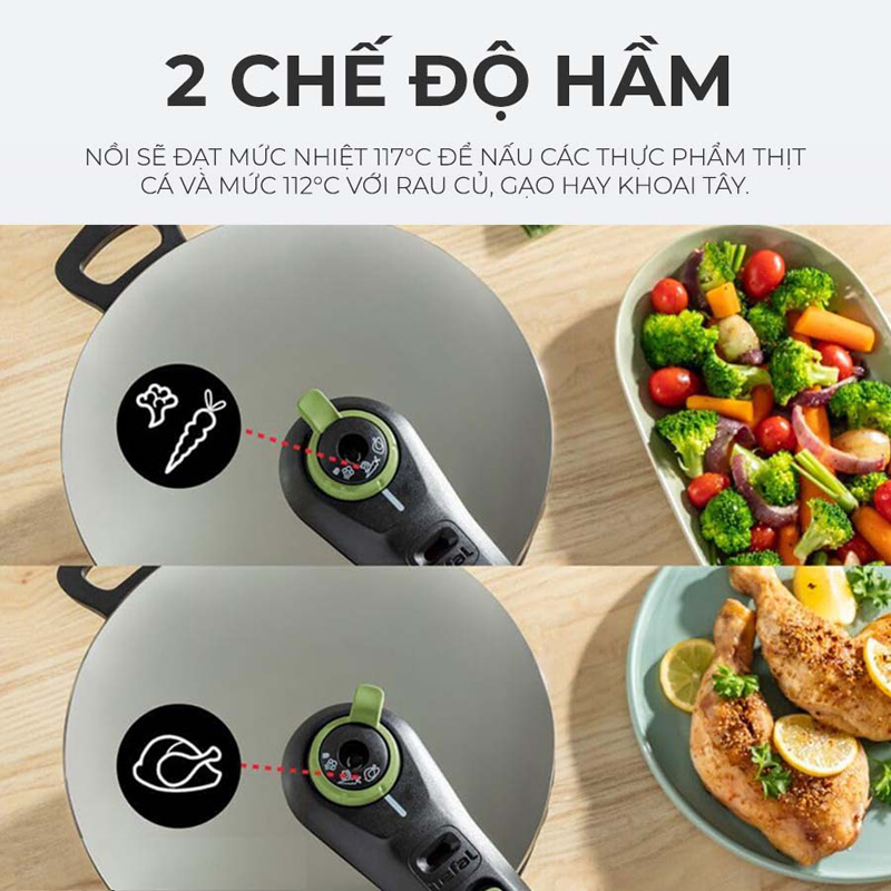Nồi áp suất inox Tefal Secure Trendy P2580400 - Hàng chính hãng