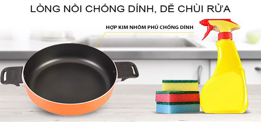 Nồi canh chống dính sắc màu Supor S08A26 - Hàng chính hãng