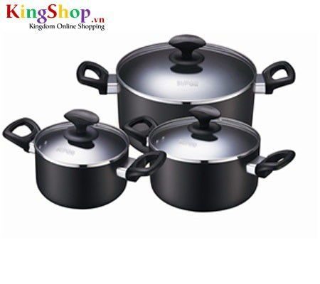 Bộ nồi canh hợp kim nhôm oxy hóa cứng Supor Ever 6 món HT10015-T1 - Hàng chính hãng