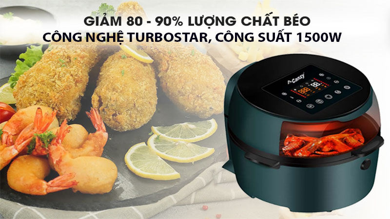Nồi chiên không dầu Canzy CZ-FR08G/B - Hàng chính hãng