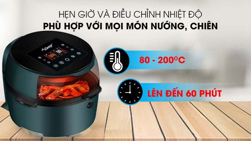 Nồi chiên không dầu Canzy CZ-FR08G/B - Hàng chính hãng
