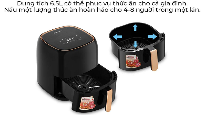 Nồi chiên không dầu Fujihome A6DB - Hàng chính hãng
