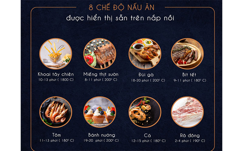 Nồi chiên không dầu Hakawa HK-AF8L - Hàng chính hãng
