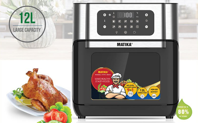 Nồi chiên không dầu Matika MTK-9312 - Hàng chính hãng