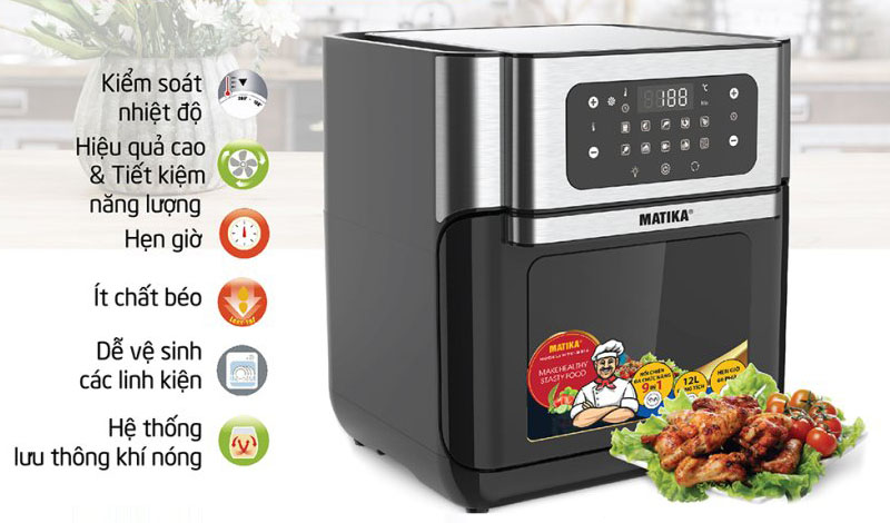 Nồi chiên không dầu Matika MTK-9312 - Hàng chính hãng