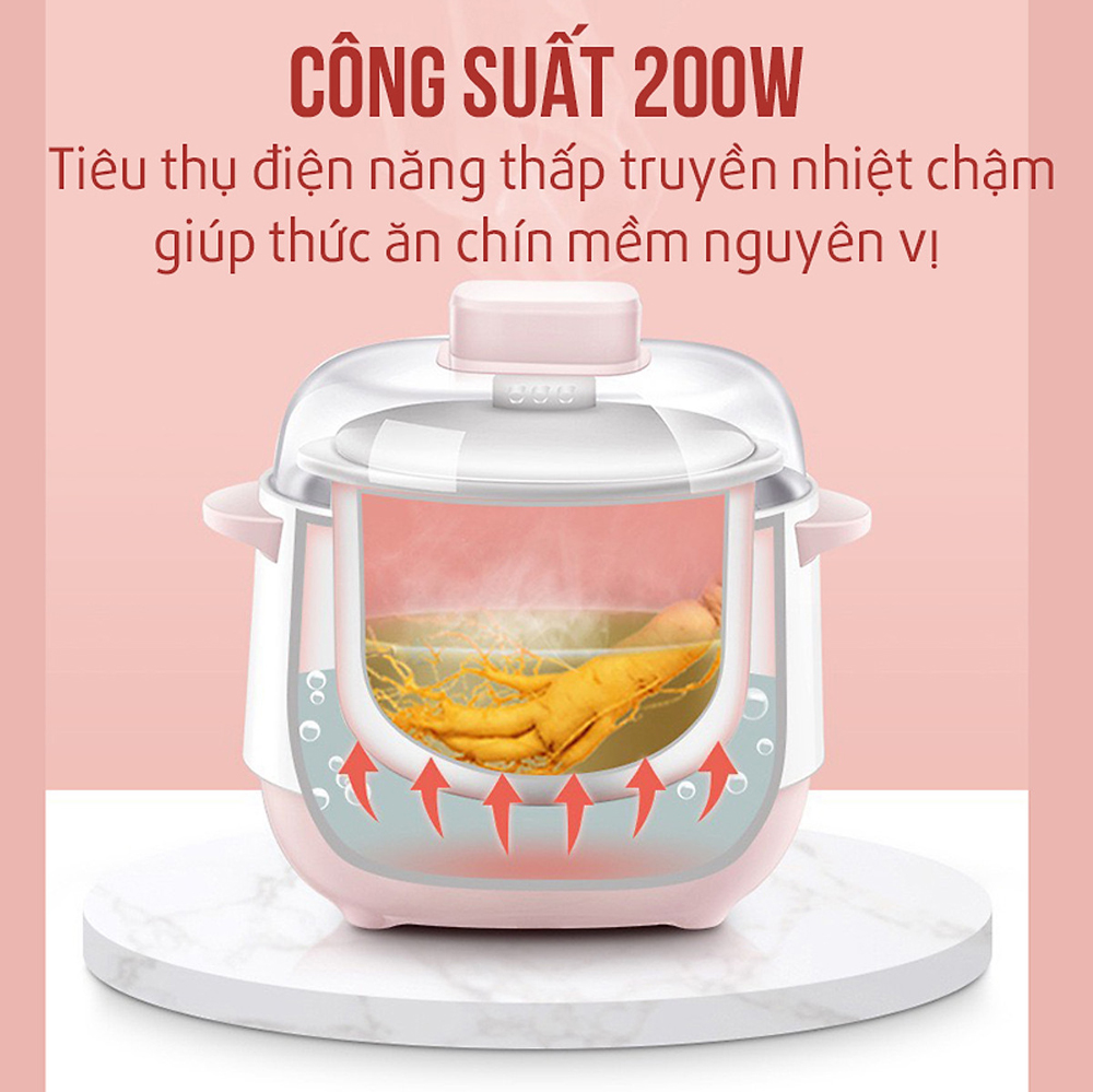 Nồi chưng yến, nấu cách thủy Seka GT69 - 2 Lít - Hàng chính hãng