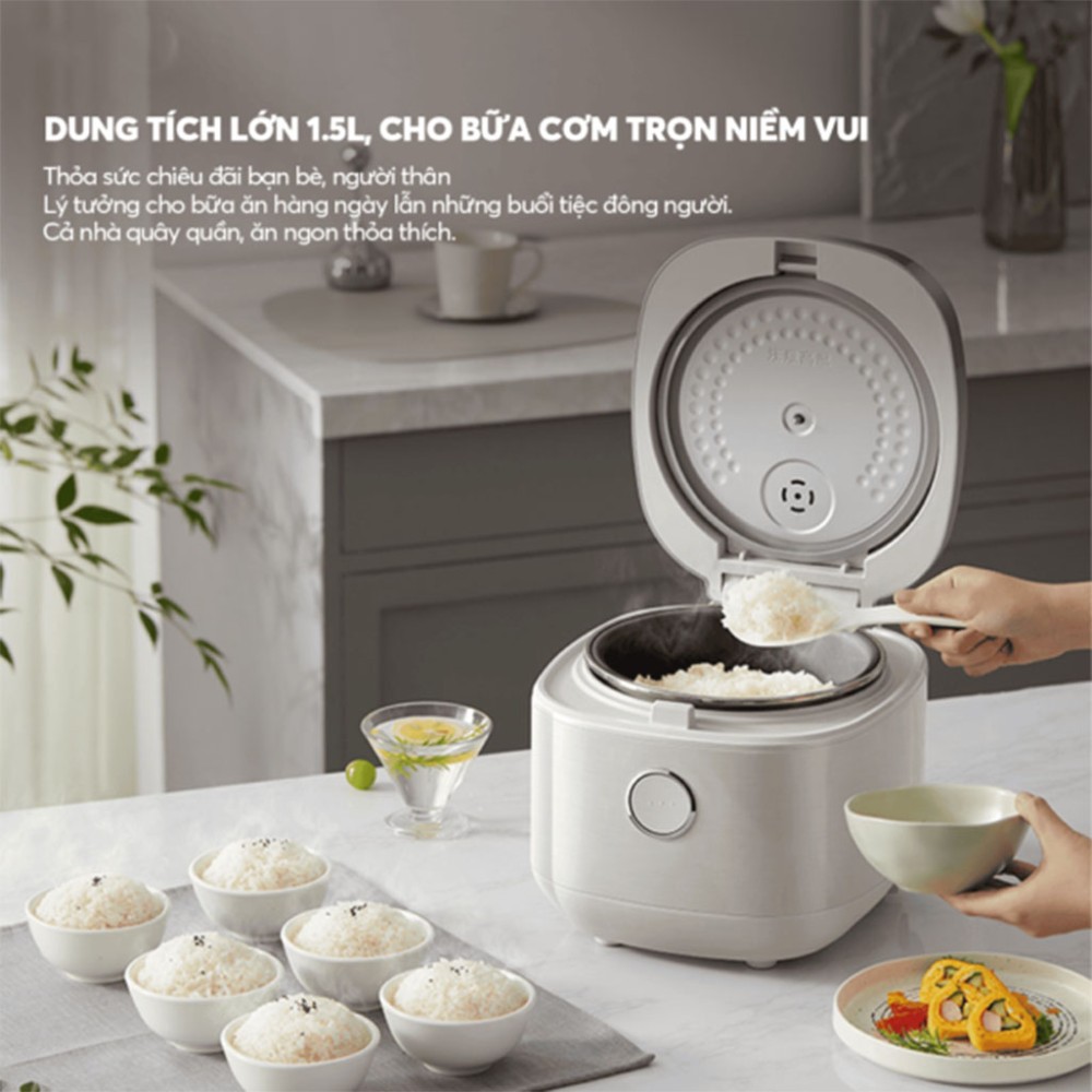 Nồi cơm điện Bear RC-4H40Y 1.5L - Hàng chính hãng