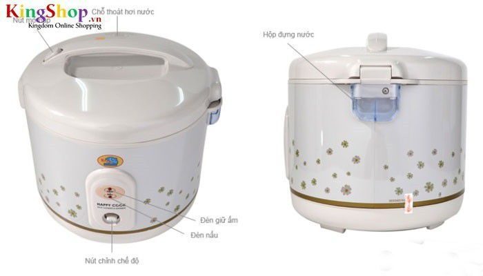 Nồi cơm điện Happy Cook HC-300 - Dung tích 3L - Hàng chính hãng