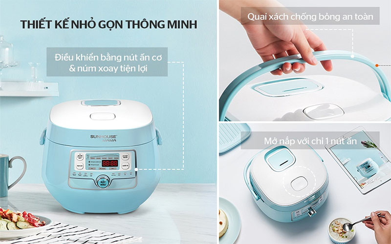 Nồi cơm điện Sunhouse MAMA SHD8852B - Hàng chính hãng