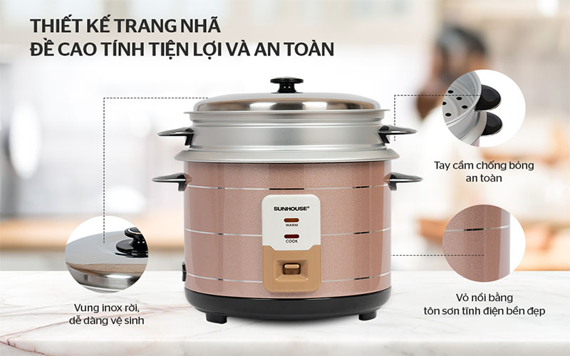 Nồi cơm điện Sunhouse SHD8125 - Hàng chính hãng