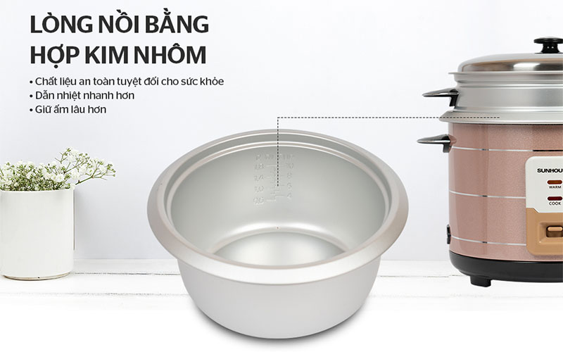 Nồi cơm điện Sunhouse SHD8125 - Hàng chính hãng
