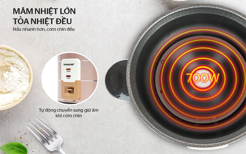 Nồi cơm điện Sunhouse SHD8125 - Hàng chính hãng