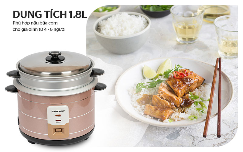 Nồi cơm điện Sunhouse SHD8125 - Hàng chính hãng