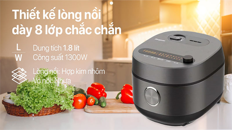 Nồi cơm điện cao tần Kangaroo KG18RIH2 - Hàng chính hãng