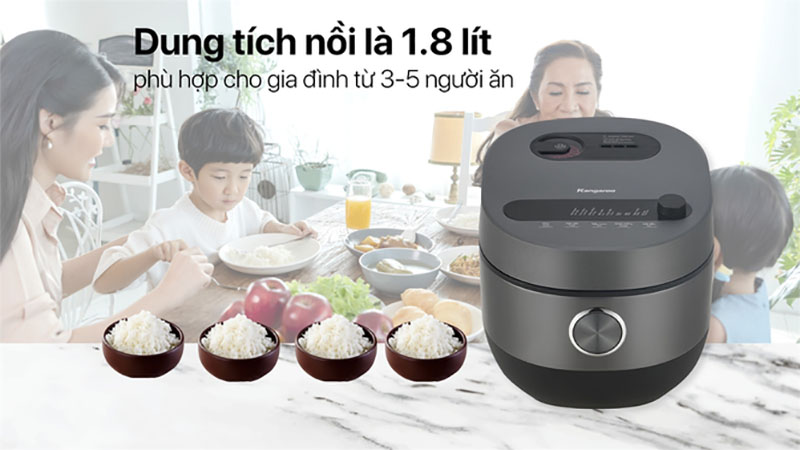 Nồi cơm điện cao tần Kangaroo KG18RIH2 - Hàng chính hãng