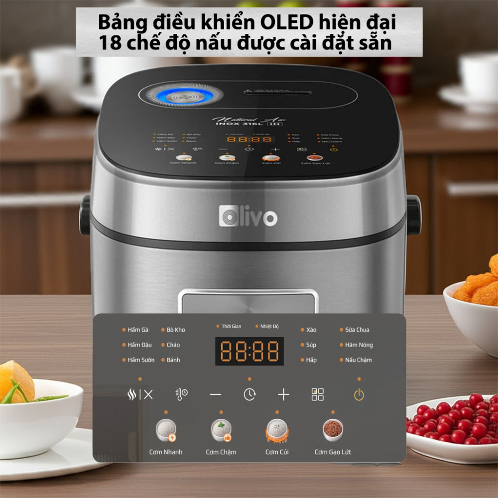 Nồi cơm điện cao tần Olivo RC900IH 1.5L - Hàng chính hãng