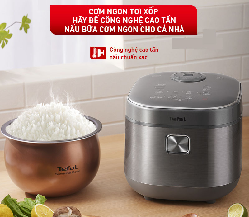 Nồi cơm điện tử cao tần Tefal RK818A68 - 1.8 lít - Hàng chính hãng