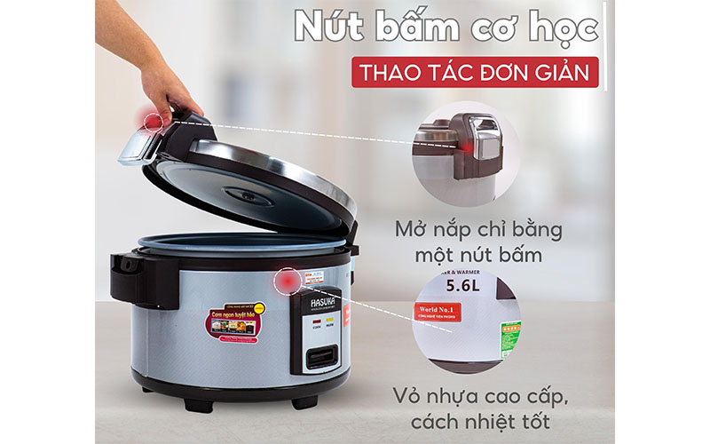 Nồi cơm điện công nghiệp Hasuka HSK-989 - Hàng chính hãng