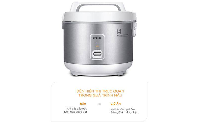 Nồi cơm điện nắp gài Cuckoo 2.5 lít CR-1420/SIVNCV - Hàng chính hãng
