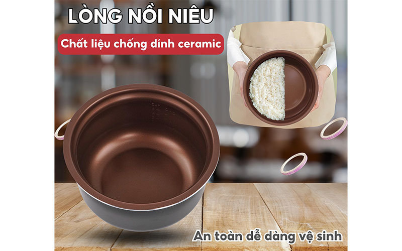 Nồi cơm điện nắp gài Hasuka HSK-823 - Hàng chính hãng
