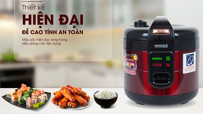 Nồi cơm điện nắp gài Hasuka HSK-826 - Hàng chính hãng