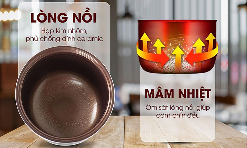 Nồi cơm điện nắp gài Hasuka HSK-826 - Hàng chính hãng