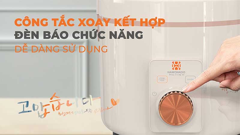 Nồi cơm điện nắp gài Hawonkoo RCH-154-GE/CE - Hàng chính hãng