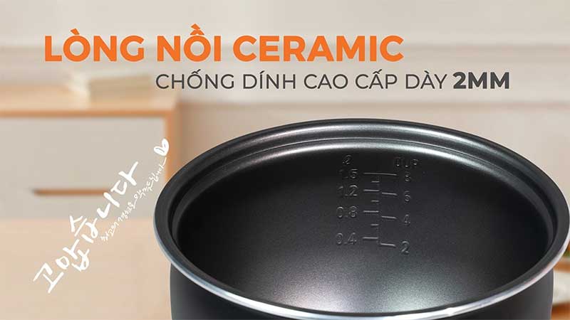 Nồi cơm điện nắp gài Hawonkoo RCH-154-GE/CE - Hàng chính hãng