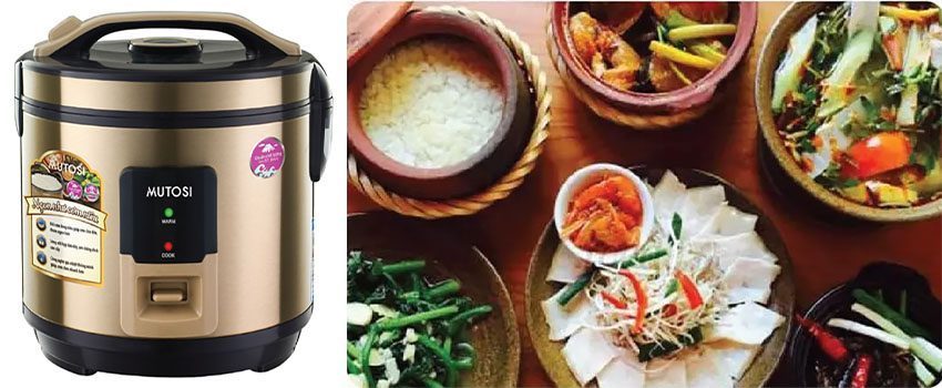 Nồi cơm điện nắp gài Mutosi MR36 - Hàng chính hãng