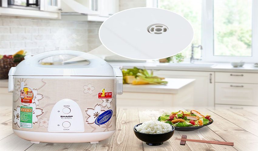Nồi cơm điện nắp gài Sharp KS-N191ETV-SB - Hàng chính hãng