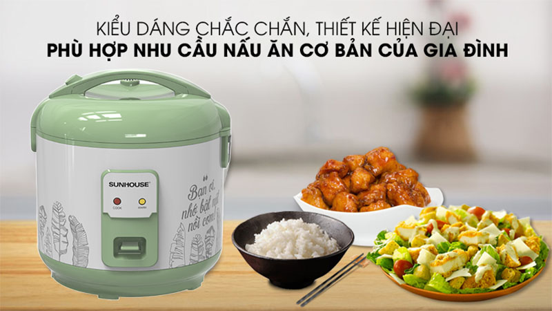 Nồi cơm điện nắp gài Sunhouse SHD8621 - Hàng chính hãng