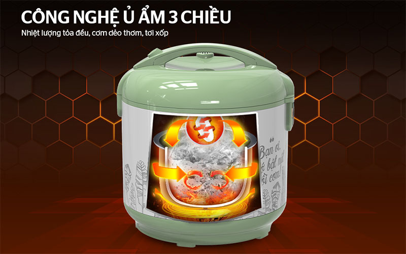 Nồi cơm điện nắp gài Sunhouse SHD8621 - Hàng chính hãng