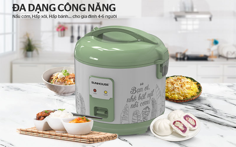 Nồi cơm điện nắp gài Sunhouse SHD8621 - Hàng chính hãng