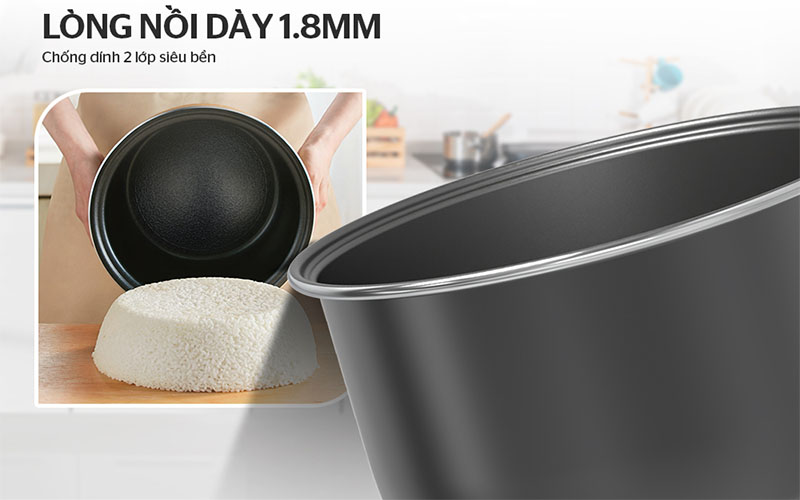 Nồi cơm điện nắp gài Sunhouse SHD8623 - Hàng chính hãng