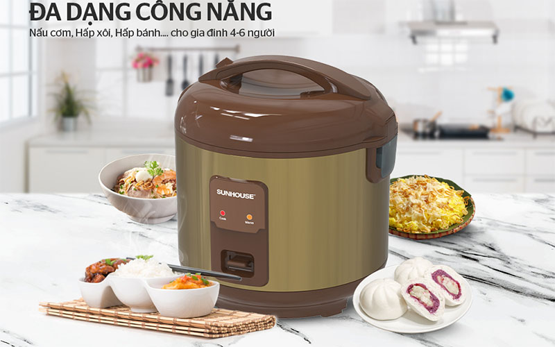 Nồi cơm điện nắp gài Sunhouse SHD8623 - Hàng chính hãng