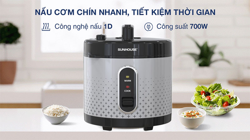 Nồi cơm điện nắp gài Sunhouse SHD8624 - Hàng chính hãng