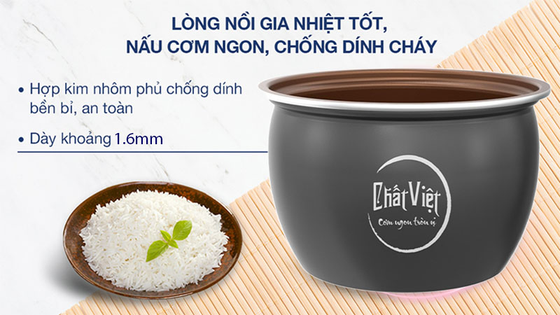 Nồi cơm điện nắp gài Sunhouse SHD8624 - Hàng chính hãng