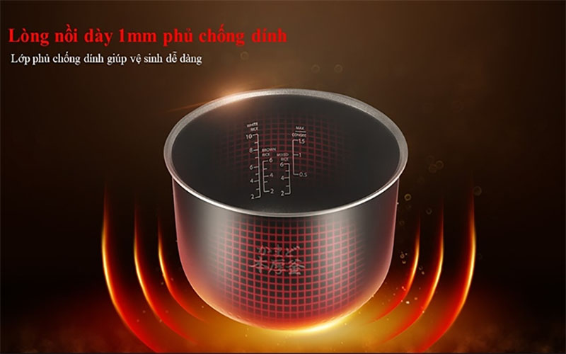 Nồi cơm điện nắp gài Toshiba RC-18JE2VN(O) - Hàng chính hãng